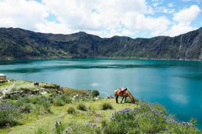 Laguna de Quilotoa es de los principales atractivos turísticos del país.
