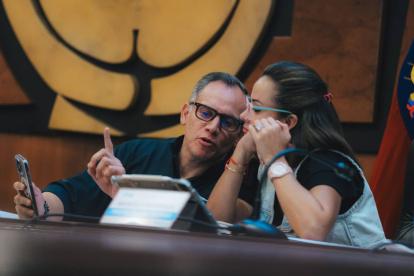 La sesión del Consejo Provincial lo presidió Marcela Aguiñaga, prefecta de Guayas.