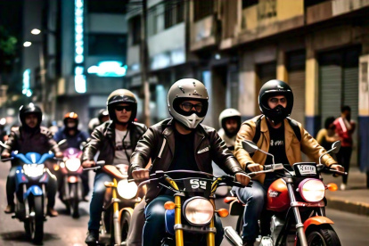 Imagen referencial de motociclistas.