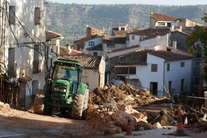 Vista de Letur (Albacete) este jueves donde continúan las labores de desescombro y la búsqueda de los desaparecidos tras el paso de la dana.
