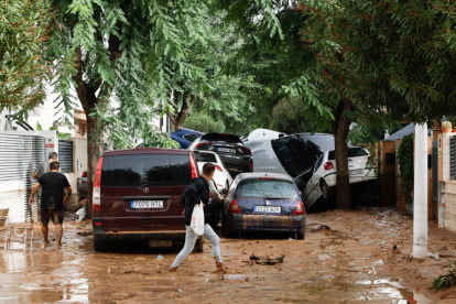 Estragos del fenómeno meteorológico en Valencia, España.