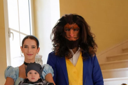 El presidente de Ecuador, Daniel Noboa, se disfraza de La Bestia para Halloween junto a su hija