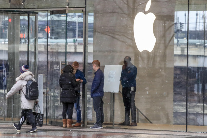Almacén. Una tienda Apple en Chicago, Illinois, EE. UU.