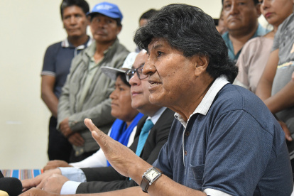 El expresidente de Bolivia, Evo Morales, en una rueda de prensa el 4 de octubre de 2024, en Cochabamba.