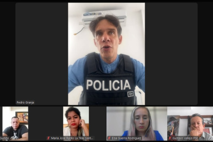 El candidato presidencial Pedro Granja atendió a la prensa de forma telemática.