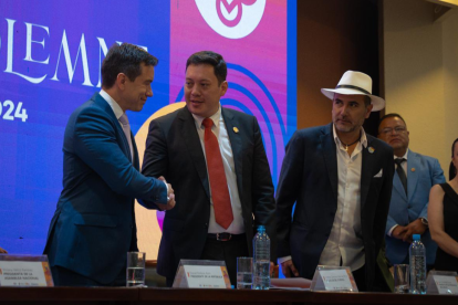 El discurso del alcalde de Cuenca, Cristian Zamora, apuntó hacia cuatro pilares para impulsar el desarrollo de la ciudad.