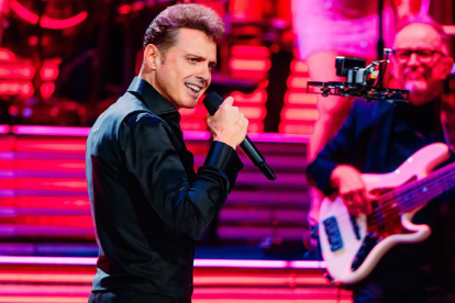 El cantante mexicano Luis Miguel durante uno de sus conciertos.