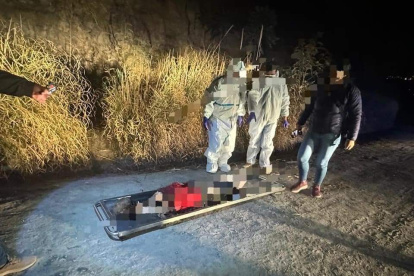 En el levantamiento de cadáver realizado en Panzaleo.