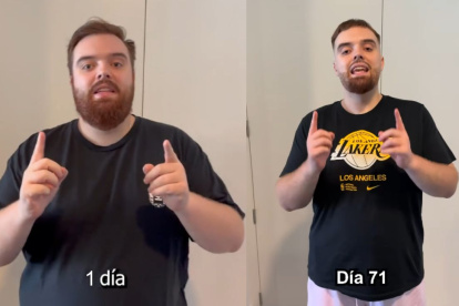 Fragmentos de videos en donde se compara el cambio físico del streamer Ibai Llanos.