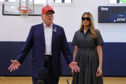 Trump afirma que "será una gran victoria", luego de depositar su voto.