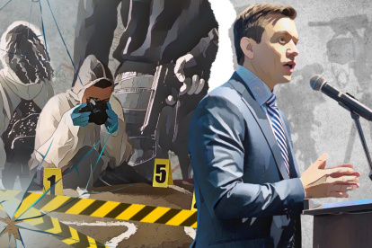 Ilustración para graficar este artículo sobre la visita de Daniel Noboa a Manta, el lunes 4 de noviembre pasado.