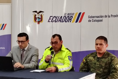 Las declaraciones se dieron durante la rueda de prensa en la gobernación de Cotopaxi.