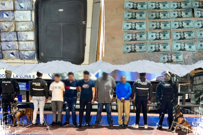 Detenidos. Se incautó cerca de 18 kilogramos de cocaína