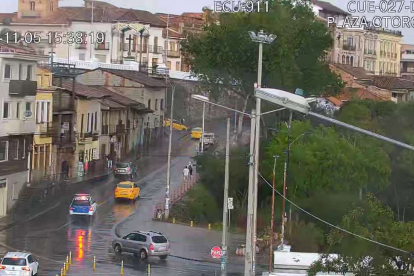 Así lucen algunas calles de Cuenca tras el temporal.