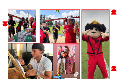 En este feriado ellos también llamaron la atención desde las redes y no precisamente las del arco.