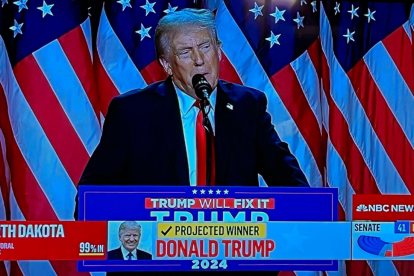 Donald Trump en su discurso tras conteo de votos.