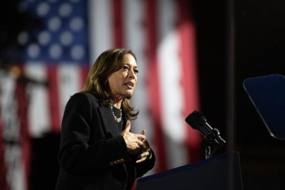 Fotografía del 5 de noviembre de 2024 en donde se ve a la vicepresidenta estadounidense y candidata demócrata a la Casa Blanca, Kamala Harris.