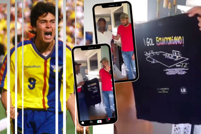 Iván Kaviedes y su agradecimiento a su entrenador Duker Cuero.