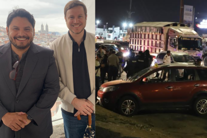 Augusto Verduga y su asesor Jimmy Ruiz, quien fue asesinado en La Aurora.