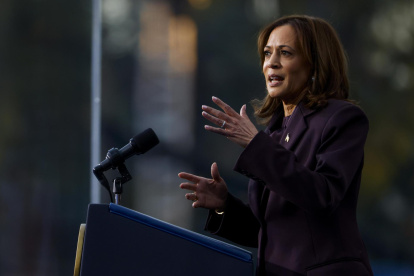 La vicepresidenta estadounidense, Kamala Harris. EFE/SHAWN THEW