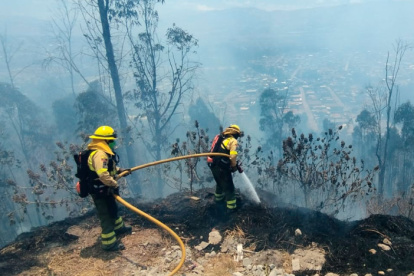 El 25 de septiembre de 2024 los bomberos sofocaron un incendio en la av. Eloy Alfaro y De las Palmeras, en El Inca.