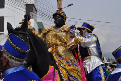 La Mama Negra fue el personaje mas esperado por los espectadores.