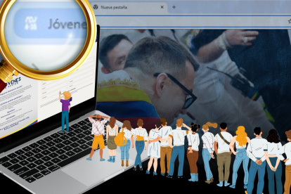 Ilustración sobre el programa gubernamental Jóvenes en Acción.