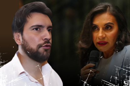 La vicepresidenta Verónica Abad y Jan Topic.