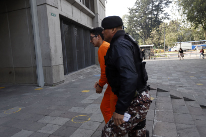 Michael Hernández es procesado en el caso Plaga. Este 12 de noviembre de 2024 acudió a rendir su versión en la Fiscalía sobre el juez Guillermo Ortega.