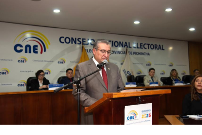 El consejero José Cabrera, en el sorteo público de miembros de las juntas receptoras del voto.