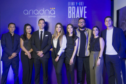 Marcelo Rodríguez, director de cuentas; Alejandra Mosquera, directora de Medios; Ricardo Aguilar, VP Managing Director; Alejandra Naranjo, directora de cuentas; Paulina Mejía, directora de New Busines; Kléver Mendoza, director general creativo; Zulay Romero, directora de cuentas; Juan Carlos Sabay, director de cuentas.