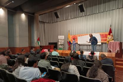 Agenda. La Contra - Cumbre presentó su planificación de actividades en la ciudad de Cuenca.