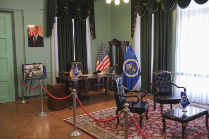El despacho del embajador en la antigua embajada de Estados Unidos en Teherán, convertida hoy en un museo contra la superpotencia.