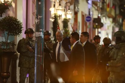 El presidente de Portugal, Marcelo Rebelo de Sousa, fue visto ingresando a uno de los hoteles del centro de Cuenca.