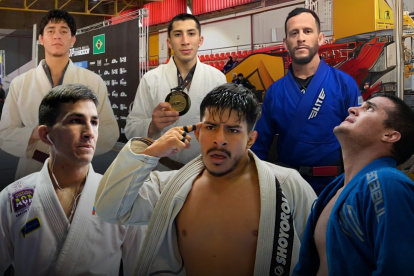 Delegación ecuatoriana en el Jiu Jitsu World Pro.