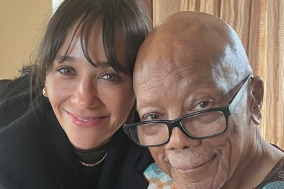 El productor musical junto a su hija Rashida.