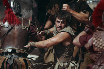 Paul Mescal interpreta a Lucius en Gladiador II