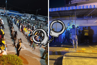 65 personas fueron detenidas en Durán entre el 14 y 15 de noviembre.