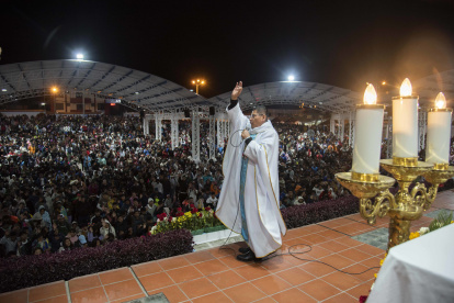 Tras caminatas de entre 6 y 8 horas, los peregrinos arribaron al santuario donde se ofrecían misas a cada hora