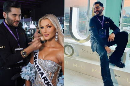Byron Villamar en su presencia en el Miss Universo 2024