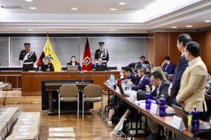 Corte Nacional con la presencia del fiscal general, Wilson Toainga, se reinstala –en su día 24‒ la audiencia de juicio contra 21 procesados por presunta delincuencia organizada.