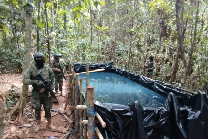 Acciones. Una de las cuatro piscinas halladas por las FF. AA.

AG-EXPRESO