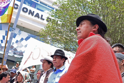 Imagen referencial de Leonidas Iza, candidato a la Presidencia por Pachakutik.