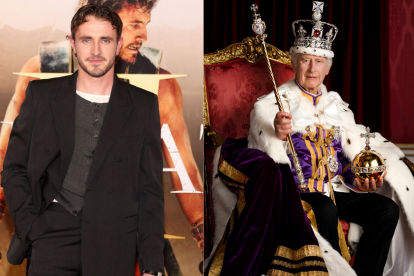 El protagonista de Gladiador 2 se encontró con el rey Carlos III de Inglaterra.