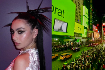 La gran manzana se tiñó de el representativo color verde "Bratt" de la cantante