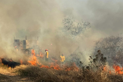 Un incendio forestal en Guayaquil.