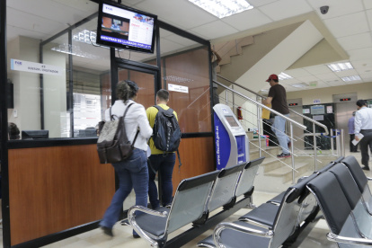 Sala de espera de la Fiscalía del Guayas, en el centro de Guayaquil.