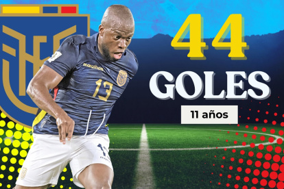Enner Valencia lleva 44 goles en 95 partidos con la Tricolor.