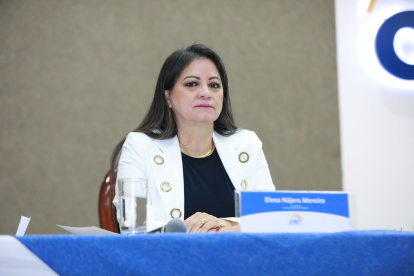 Ponunciamiento. Elena Nájera, integrante del Pleno del Consejo Nacional Electoral (CNE) cuestionó las órdenes de seguridad implementadas este 20 de noviembre.