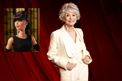 Rita Moreno y su Barbie.